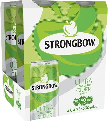STRONGBOW ULTRA APPLE CIDER 330ML 6PK CAN