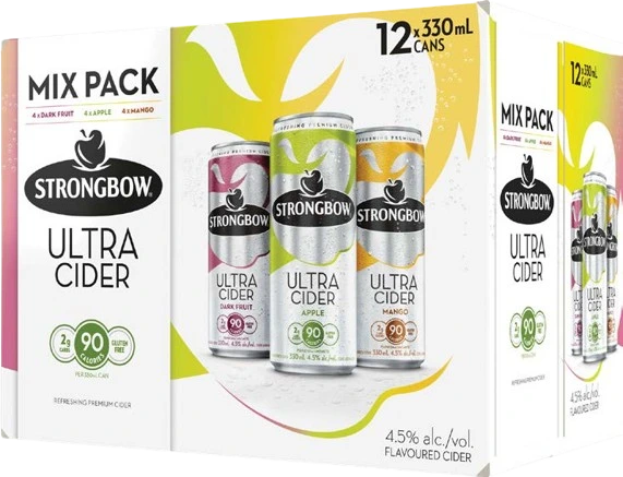 STRONGBOW ULTRA CIDER MIXER 330ML 12PK CAN