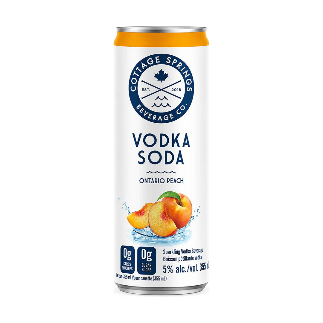 COTTAGE SPRINGS VODKA SODA PEACH 473ML CAN