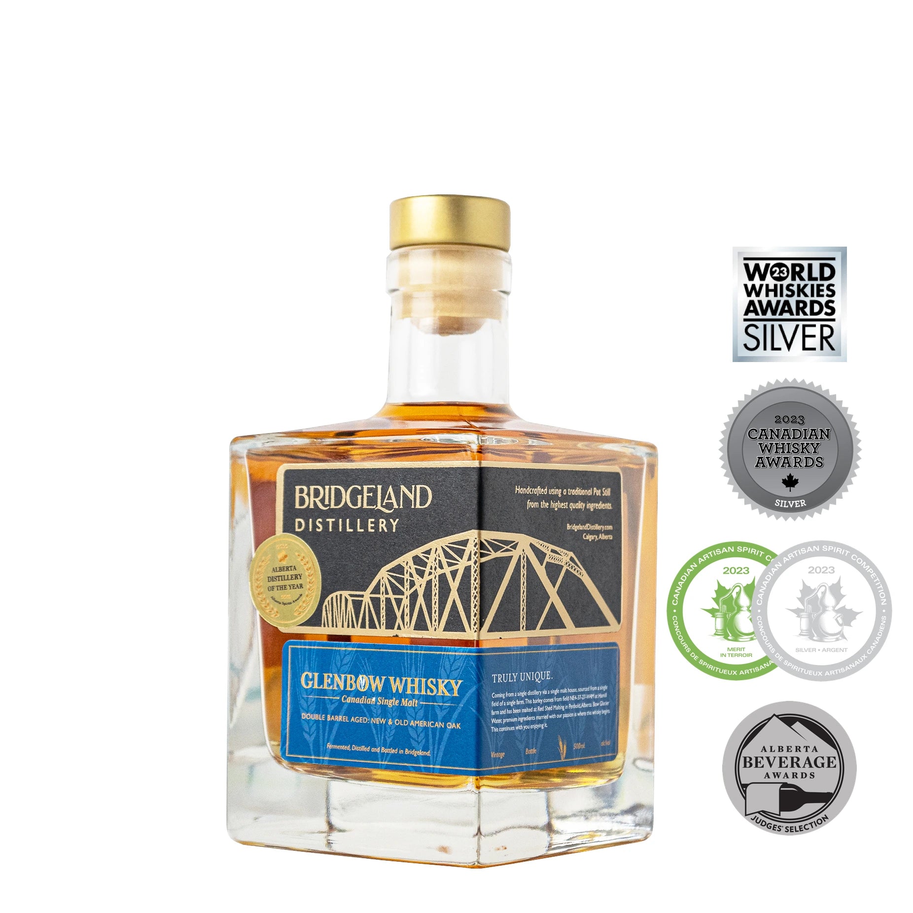 BRIDGELAND GLENBOW SINGLE MALT WHISKY 500ML