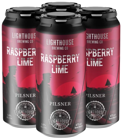 LIGHTHOUSE RASPBERRY LIME PILSNER 473ML 4PK CAN