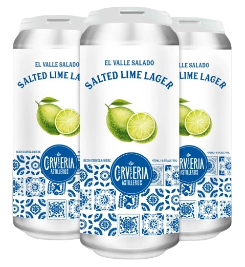 LA CERVECERIA ASTILLEROS SALTED LIME LAGER 473ML 4PK CAN
