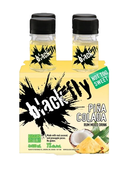 BLACK FLY RUM PINA COLADA 400ML 4PK BT