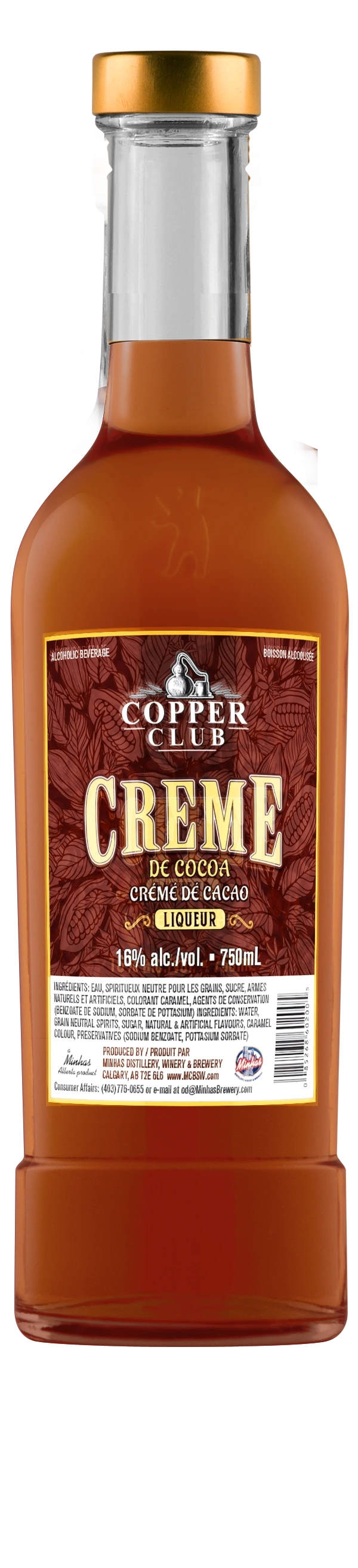 COPPER CLUB CREME DE COCOA LIQUEUR 750ML