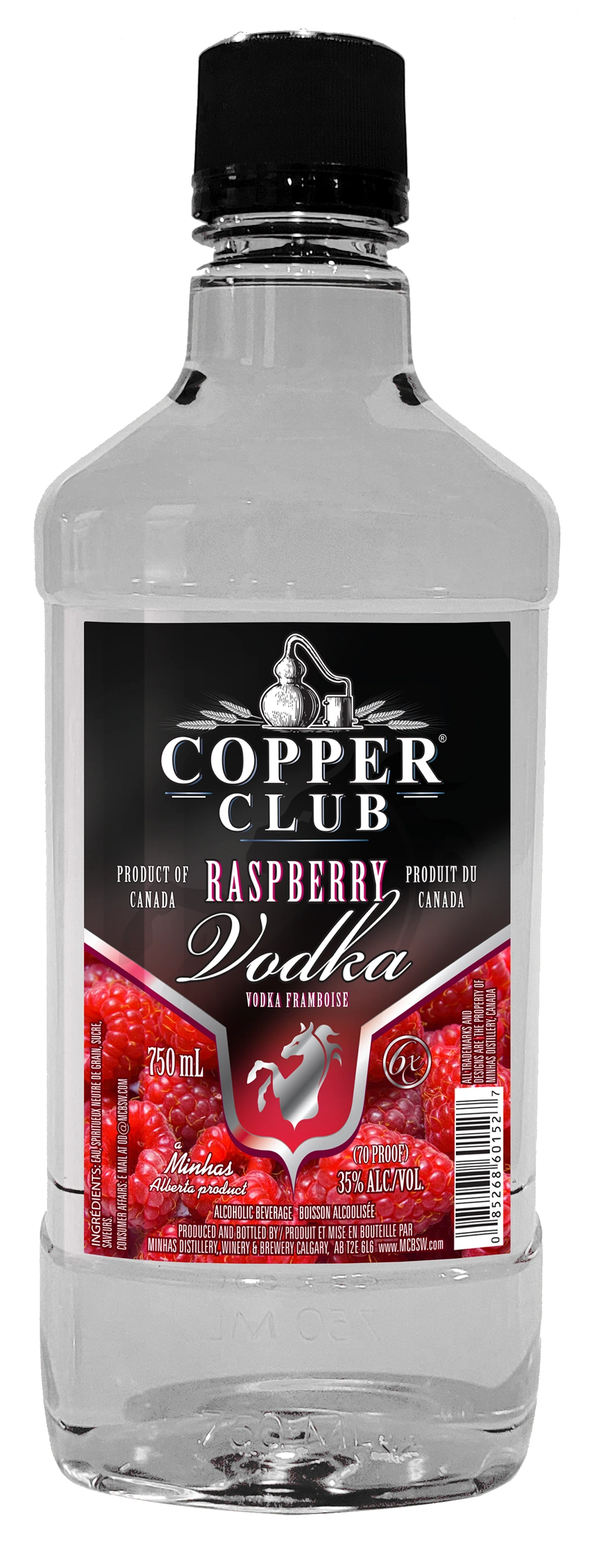 Wine and Beyond - COPPER CLUB RASPBERRY VODKA 750ML - Minhas - 750 ml ...