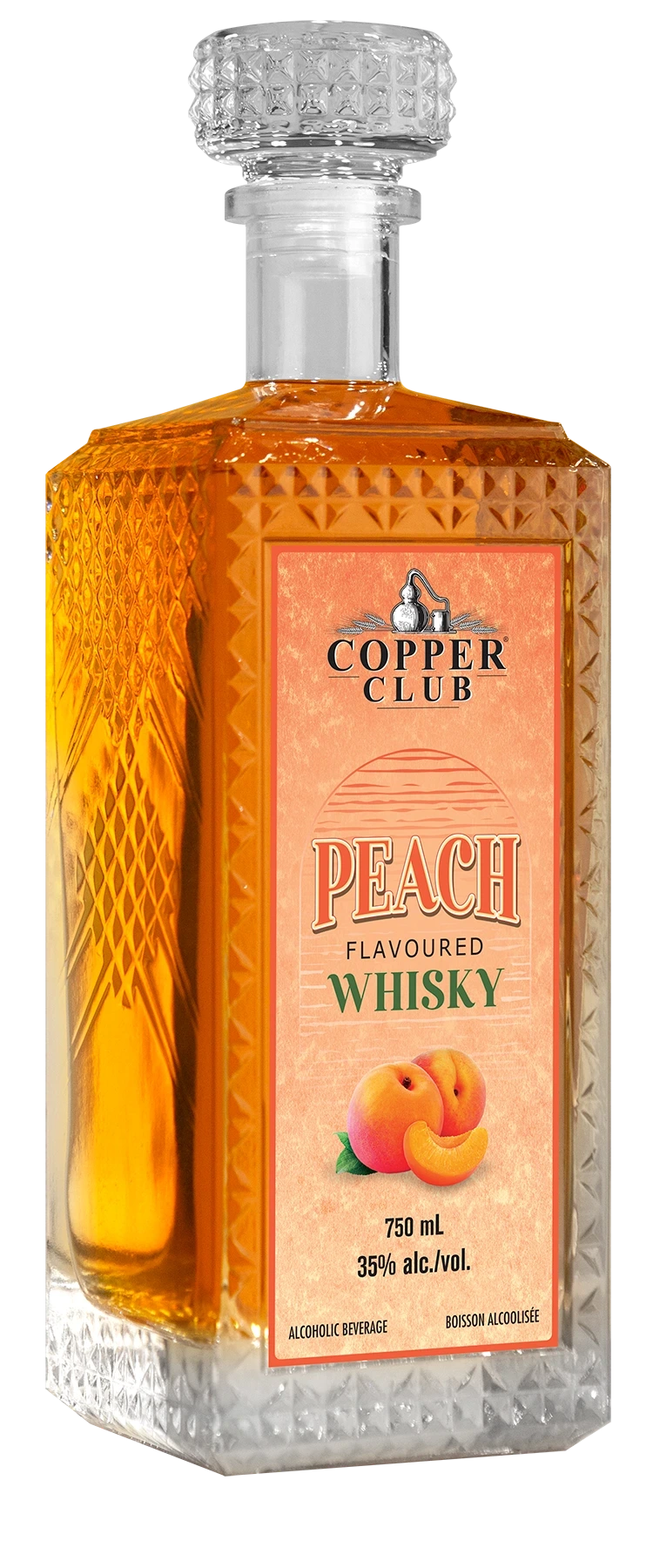 COPPER CLUB PEACH FLAVOURED WHISKY 750ML