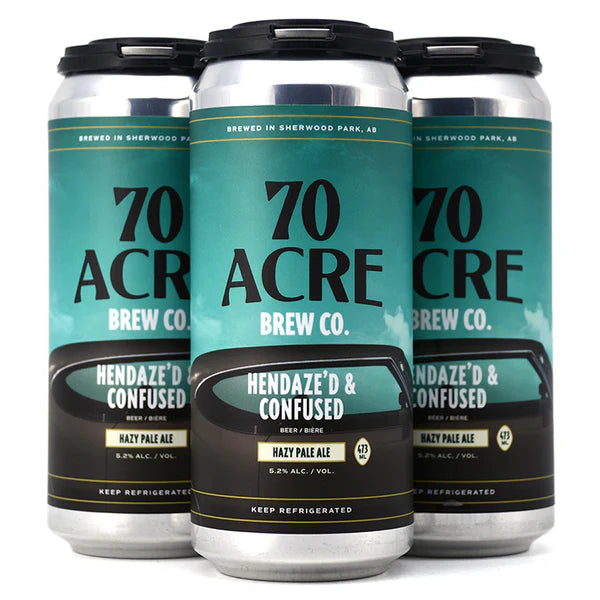 70 ACRE HENDAZED & CONFUSED HAZY PALE 473ML 4PK CAN