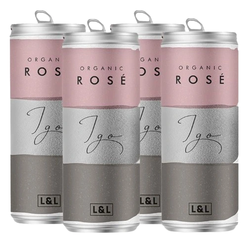 IGO ORGANIC WINE ROSE 250ML 4PK CAN