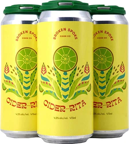 BROKEN SPOKE CIDER-RITA 473ML 4PK CAN