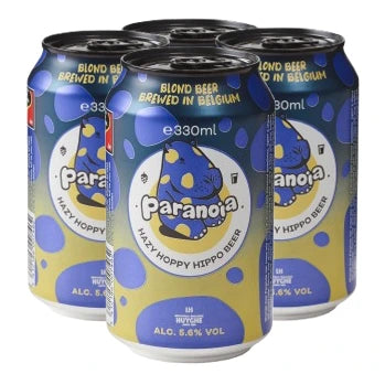 PARANOIA HAZY HOPPY HIPPO 330ML 4PK CAN