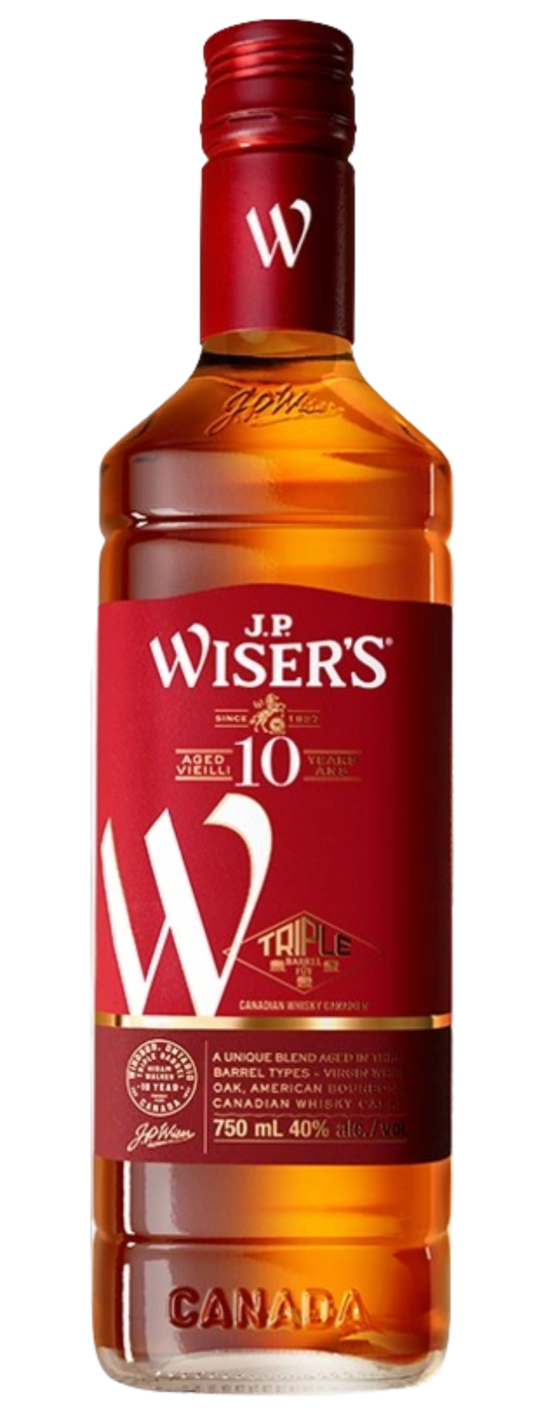 WISERS 10YR CANADIAN WHISKY 750ML