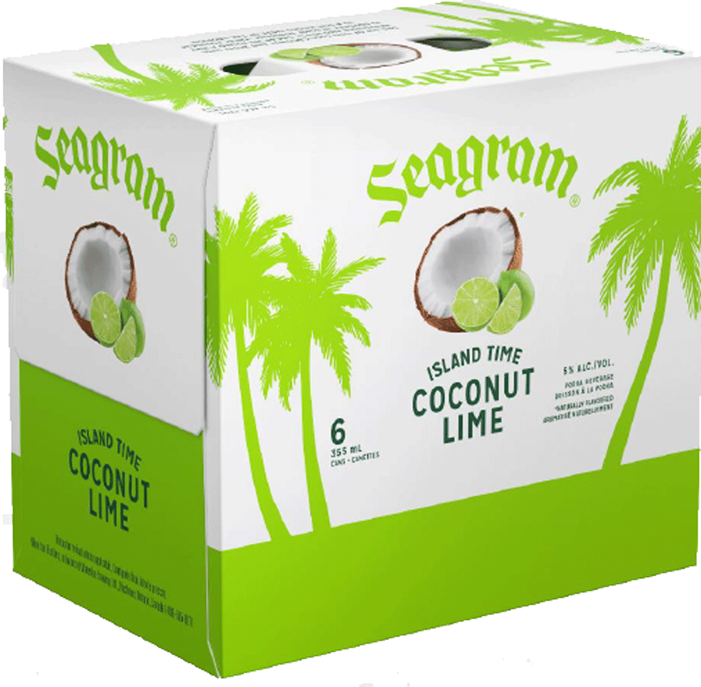 SEAGRAM ISLAND TIME COCONUT LIME 355ML 6PK CAN