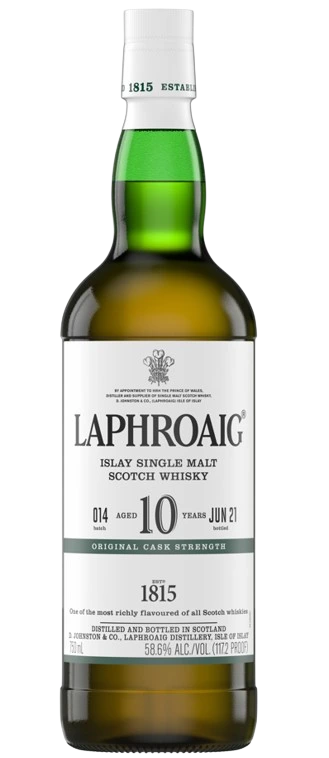 LAPHROAIG 10YR CASK STRENGTH B14 ISLAY SINGLE MALT 750ML