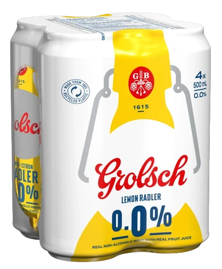 GROLSCH LEMON RADLER NON ALC 0.0% 500ML 4PK CAN