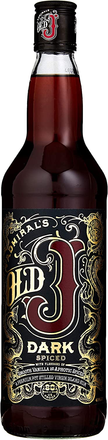 ADMIRALS OLD J SPICED DARK RUM 750ML
