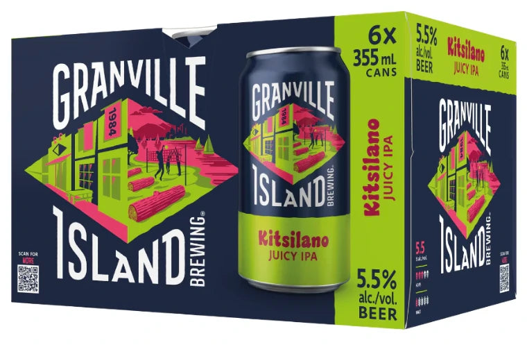 GRANVILLE ISLAND KITSILANO JUICY IPA 355ML 6PK CAN