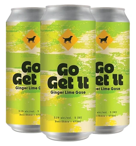 YELLOW DOG GO GET IT GINGER LIME GOSE 473ML 4PK CAN