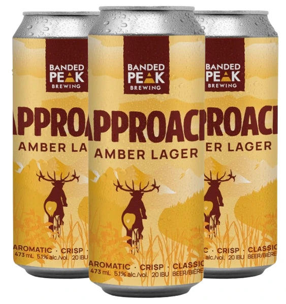 BANDED PEAK APPROACH AMBER LAGER 473ML 4PK CAN @ Deerfoot City [1043169]