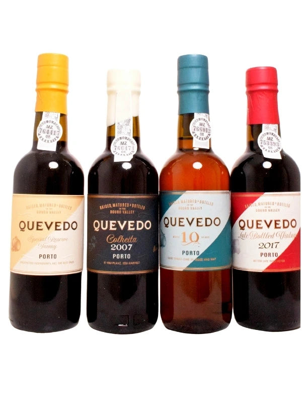 QUEVEDO EXPLORER PORT WOOD GIFT PACK 375ML 4PK