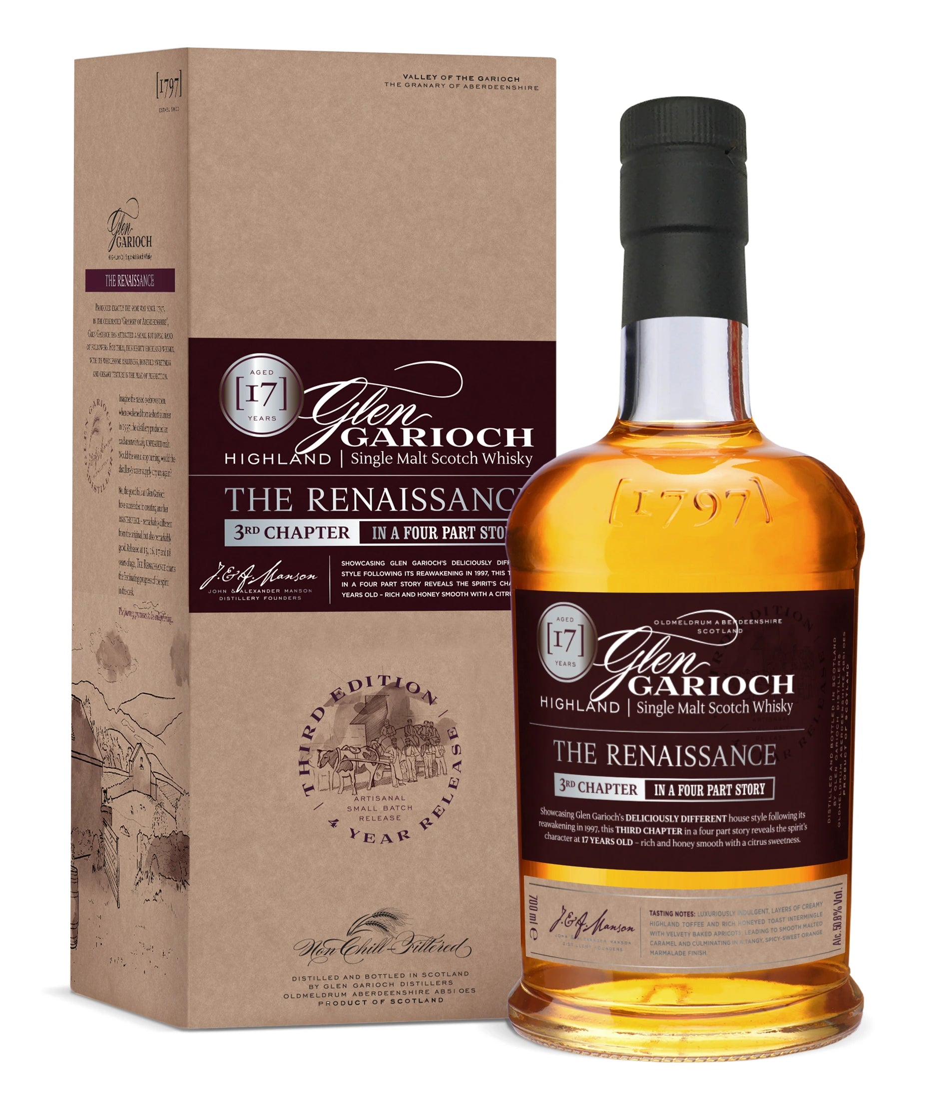 GLEN GARIOCH RENNAISSANCE 17YR SINGLE MALT SCOTCH 700ML