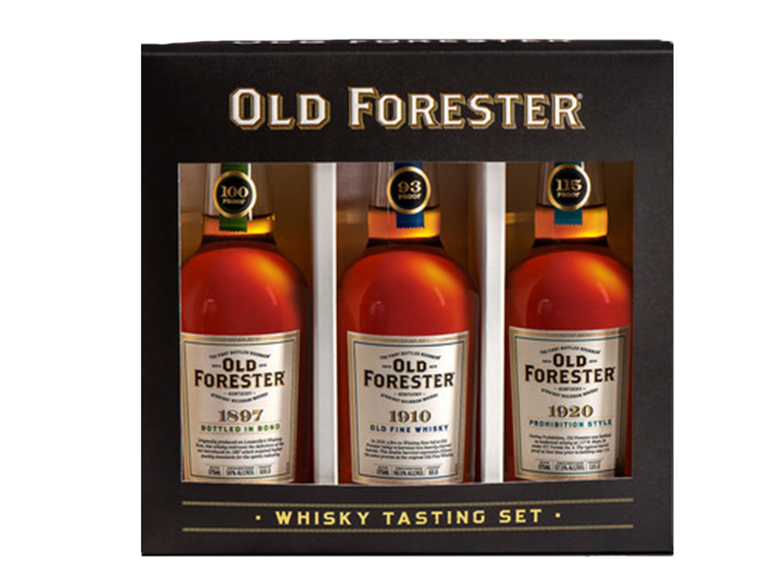 OLD FORESTER WHISKEY ROW GIFT PACK 375ML 3PK