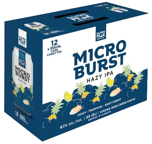 BANDED PEAK MICROBURST HAZY IPA 355ML 12PK CAN