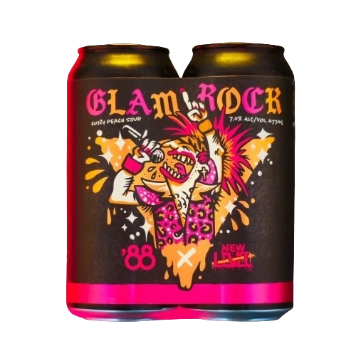 NEW LEVEL GLAM ROCK PEACH SOUR 473ML 4PK CAN