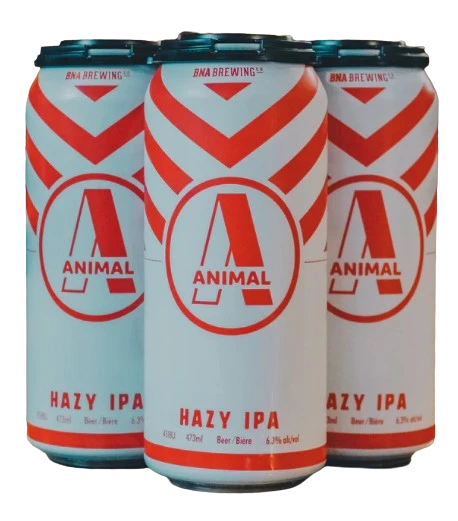 BNA ANIMAL HAZY IPA 473ML 4PK CAN