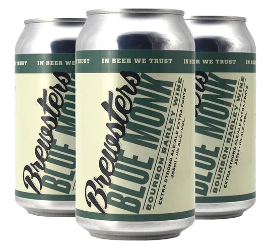 BREWSTERS BLUE MONK BOURBON BARLEY WINE 355ML 4PK CAN