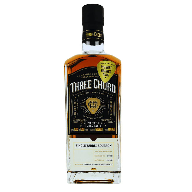 THREE CHORD SINGLE BARREL BOURBON WB1 750ML