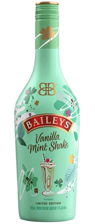 BAILEYS VANILLA MINT SHAKE CREAM LIQUEUR 750ML