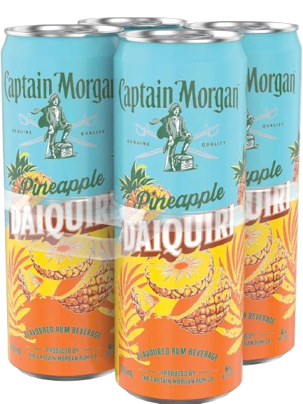 CAPTAIN MORGAN PINEAPPLE DAIQUIRI 355ML 4PK CAN