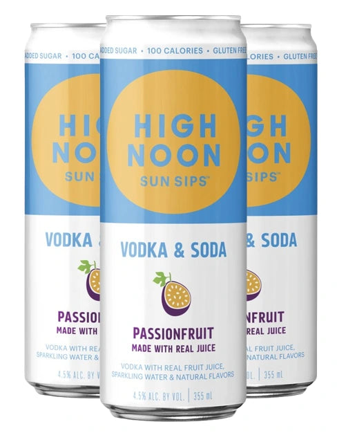 HIGH NOON VODKA & SODA PASSIONFRUIT 355ML 4PK CAN