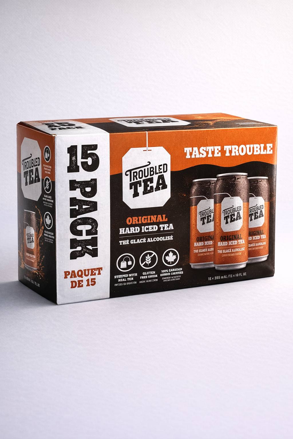 TROUBLED TEA HARD ICED TEA 355ML 15PK CAN