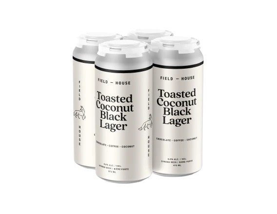 FIELD HOUSE TOASTED COCONUT BLACK LAGER 473ML 4PK CAN