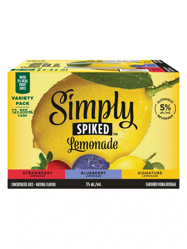 SIMPLY SPIKED LEMONADE VARIETY PACK 355ML 12PK CAN