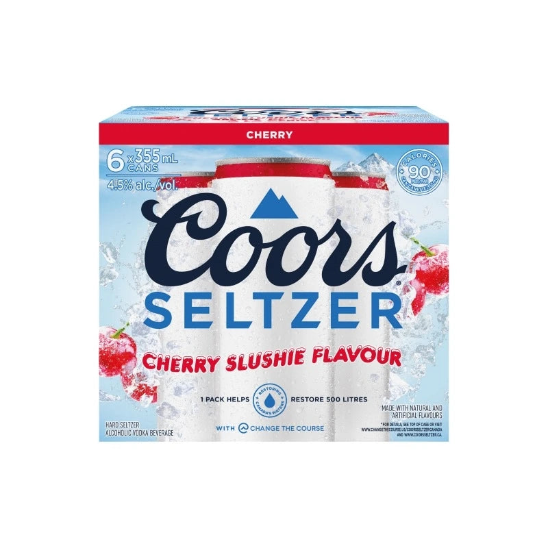 COORS SELTZER CHERRY SLUSHIE 355ML 6PK CAN