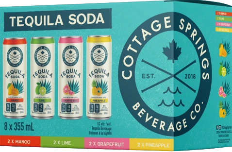 COTTAGE SPRINGS TEQUILA SODA VARIETY 355ML 12PK CAN