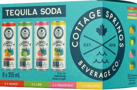 COTTAGE SPRINGS TEQUILA SODA VARIETY 355ML 12PK CAN @ Southgate [1045557]