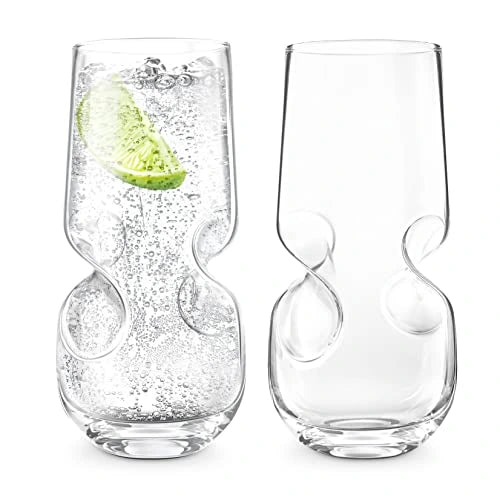 FINAL TOUCH BUBBLES SELTZER GLASS 2PK
