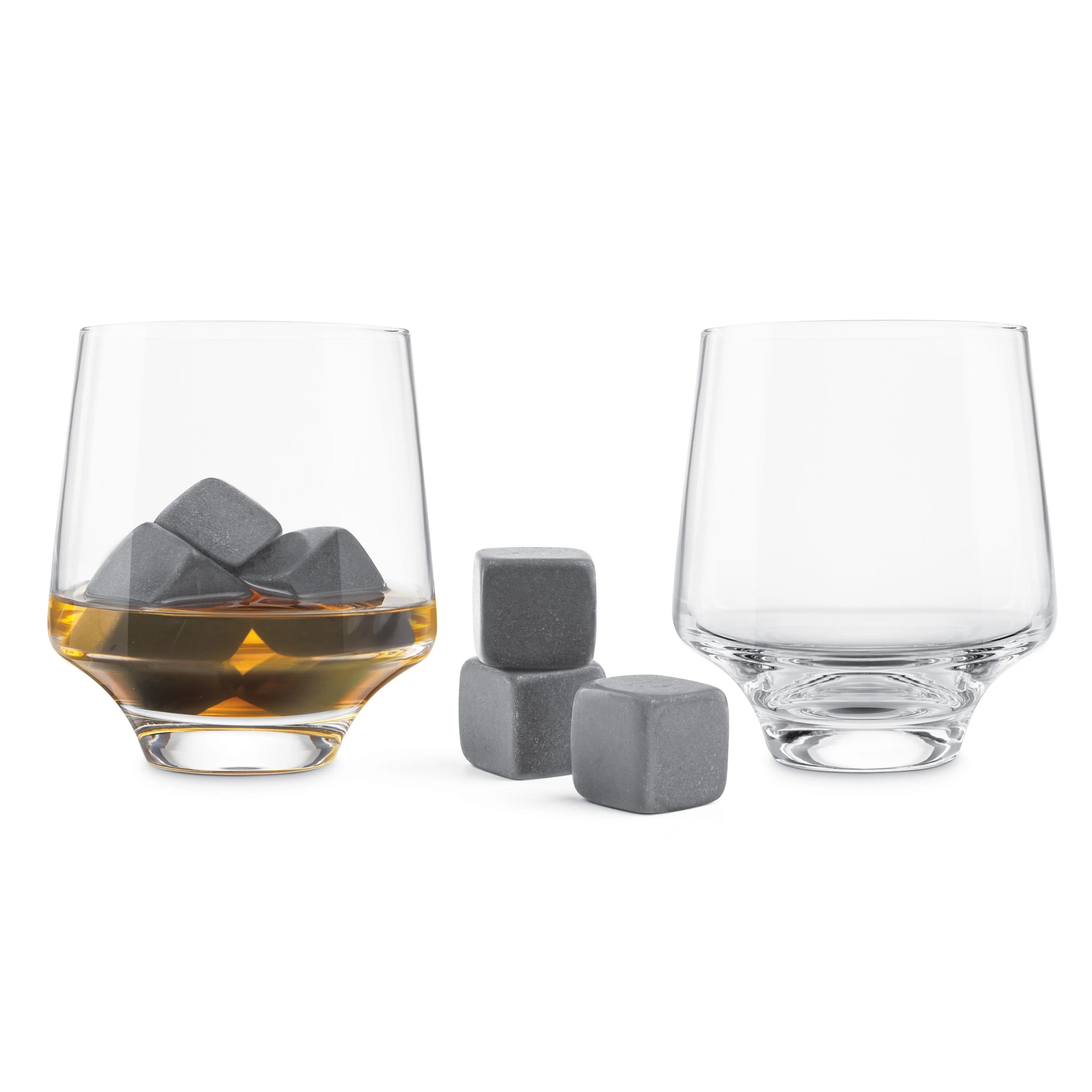 FINAL TOUCH CHILLING STONE ROCKS & GLASS SET