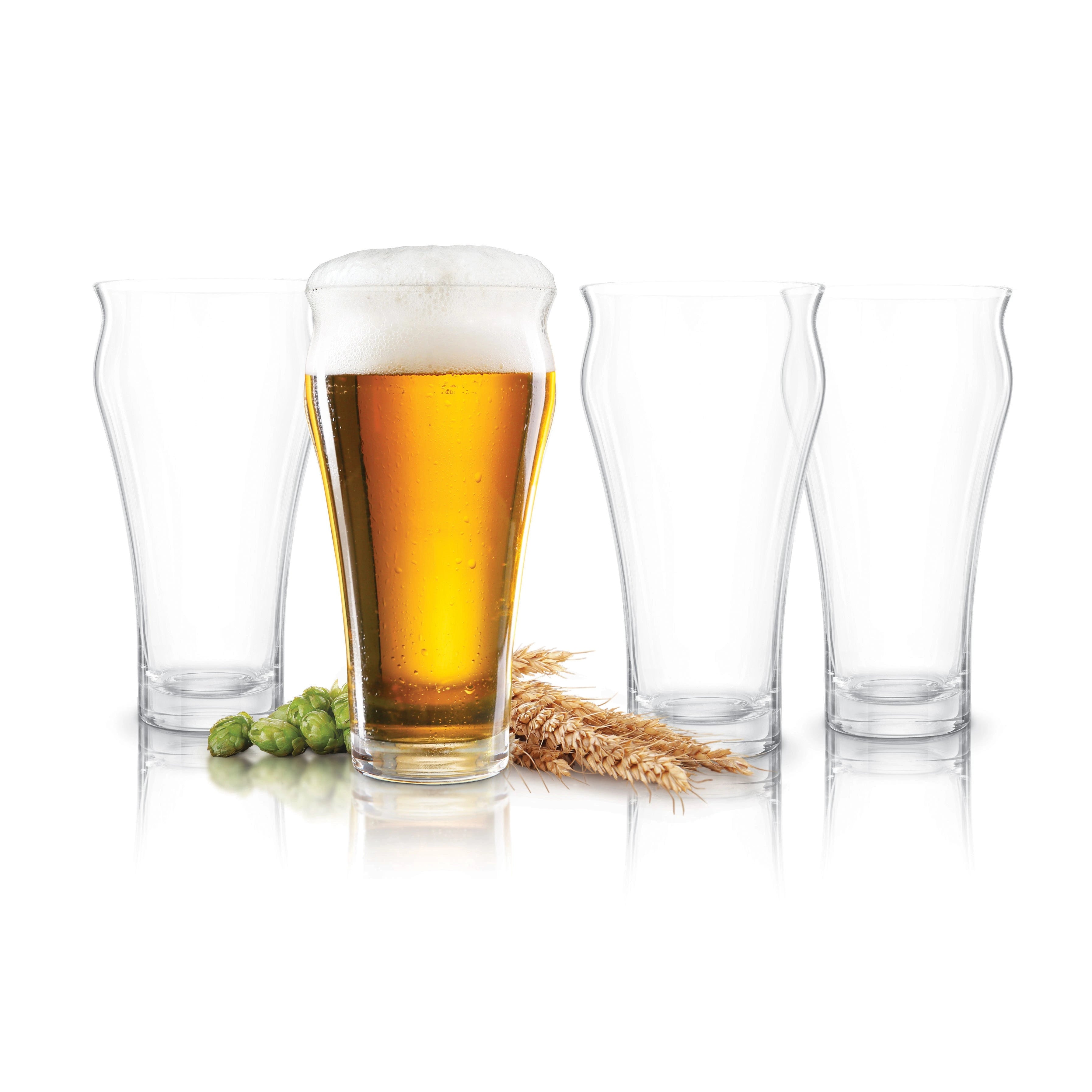 FINAL TOUCH BREWHOUSE 17 OZ BEER GLASS SET OF 4