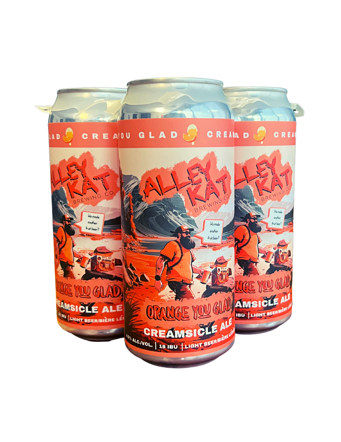 ALLEY KAT ORANGE YOU GLAD CREAMSICLE ALE 473ML 4PK CAN