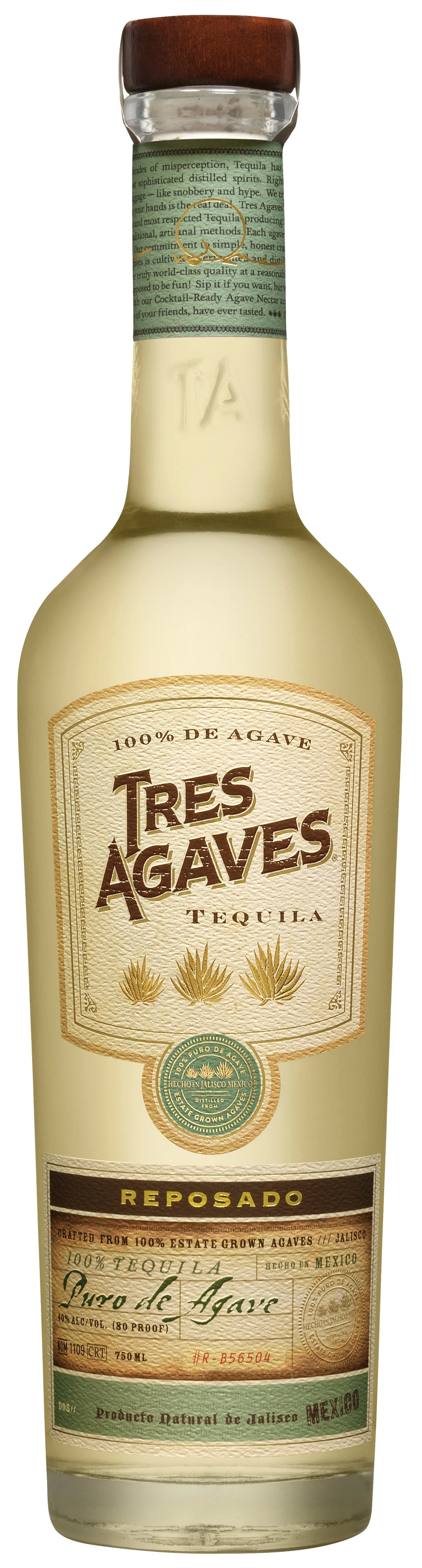 TRES AGAVES REPOSADO TEQUILA 750ML