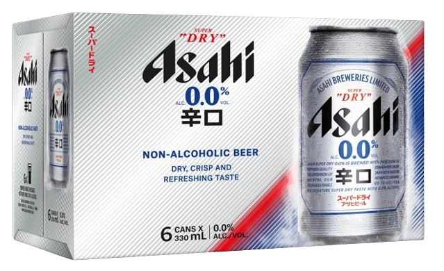 ASAHI 0.0% NON ALC BEER 330ML 6PK CAN