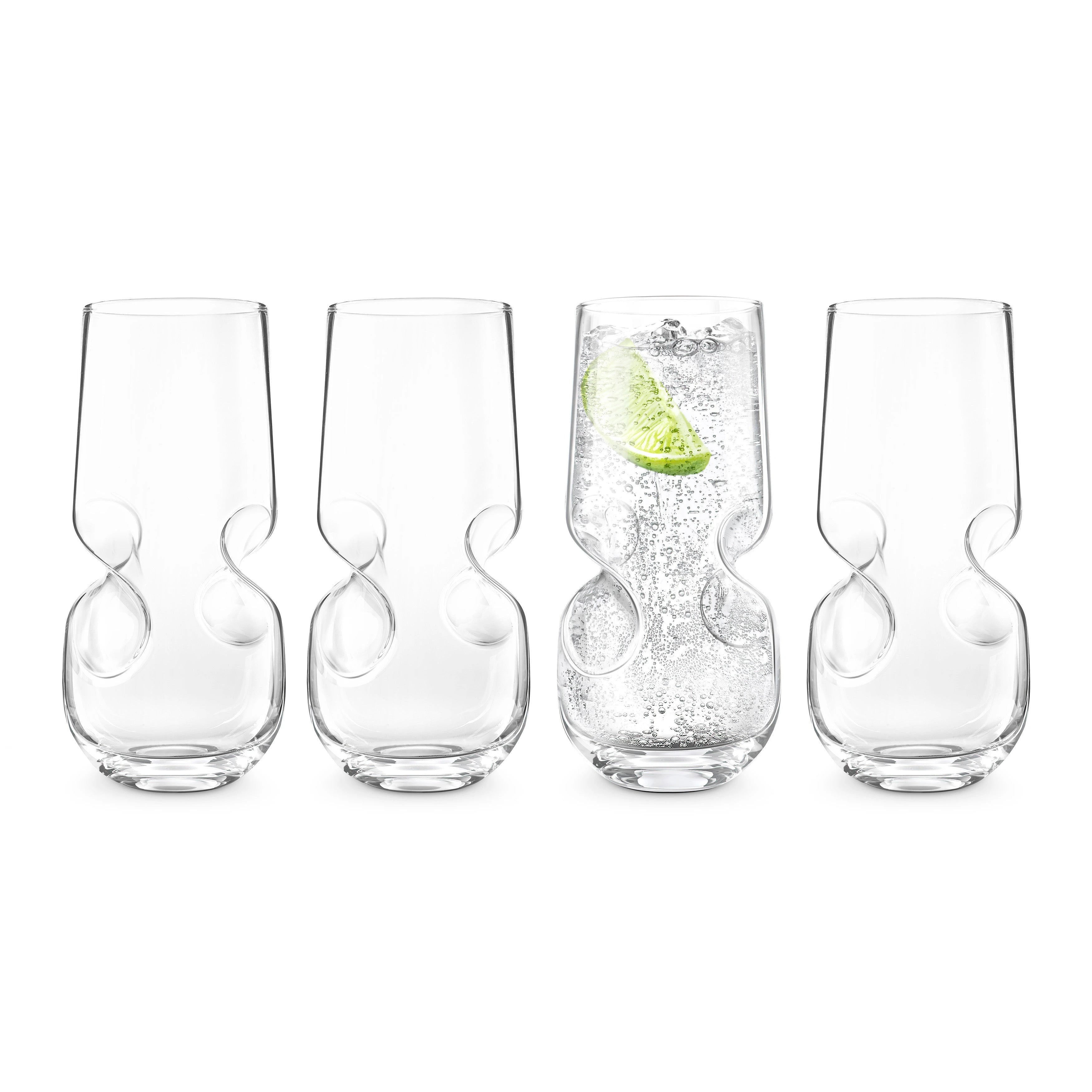 FINAL TOUCH BUBBLES SELTZER GLASS 4PK