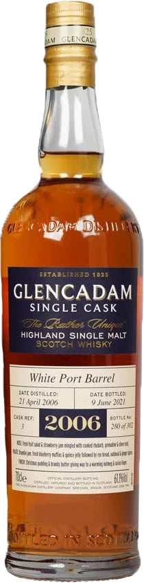 GLENCADAM 2006  WHITE PORT CASK SINGLE MALT SCOTCH 700ML