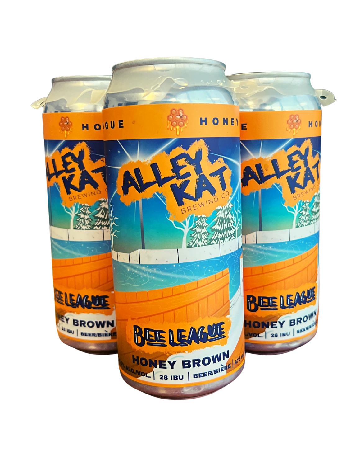 ALLEY KAT BEE LEAGUE HONEY BROWN ALE 473ML 4PK CAN