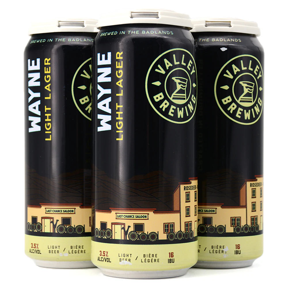 VALLEY WAYNE LIGHT LAGER 473ML 4PK CAN