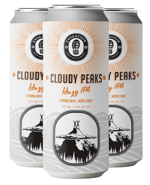 ENDEAVOUR CLOUDY PEAKS HAZY IPA 473ML 4PK CAN
